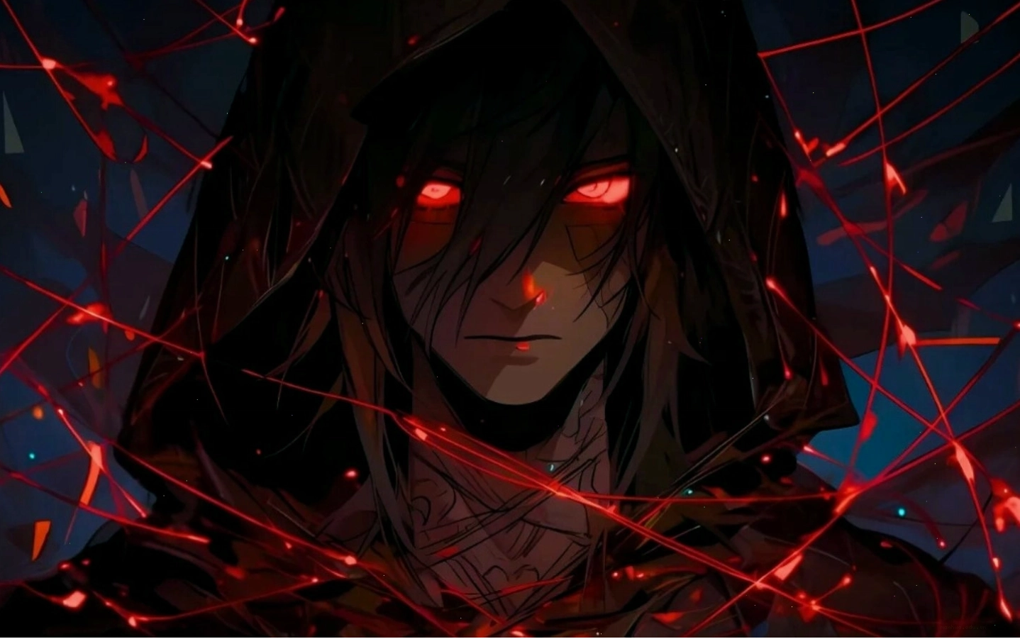 Hình nền anime ma mị, lạnh lùng với đôi mắt bí ẩn