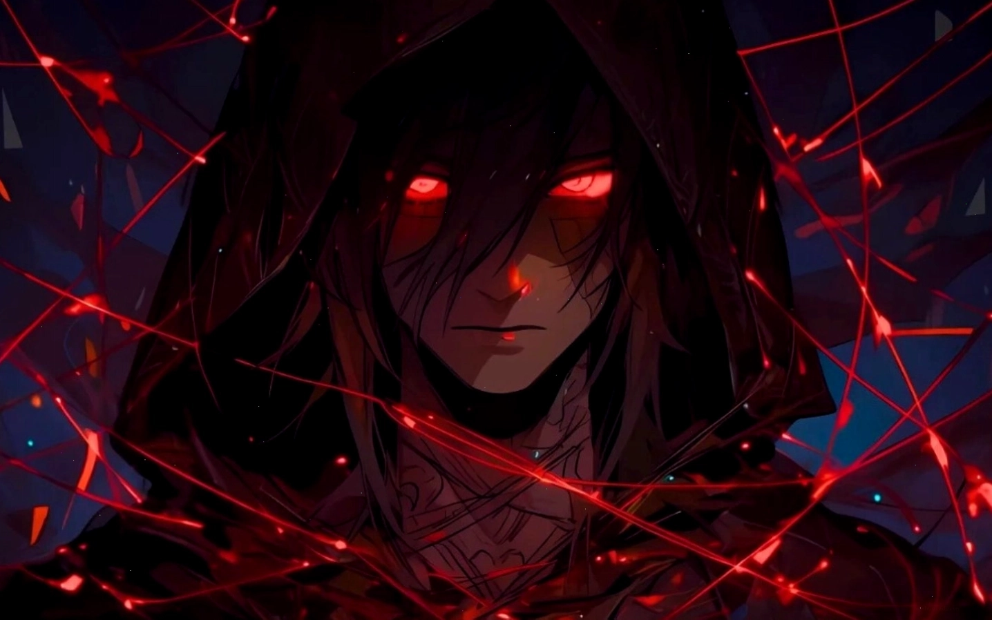 Hình nền anime ma mị với nhân vật có đôi mắt bí ẩn