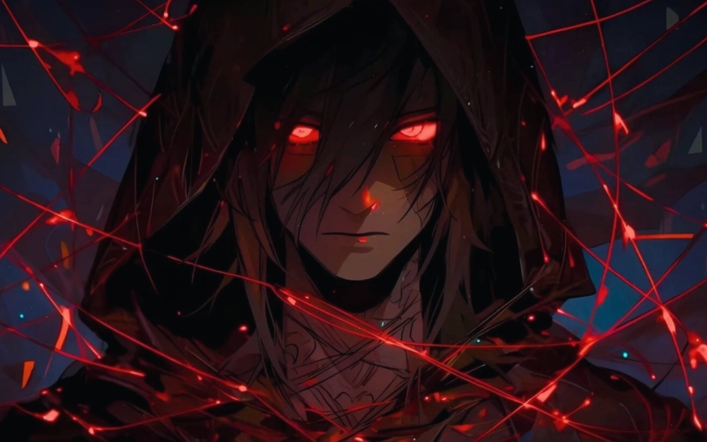 Hình nền anime ma mị với nhân vật nam lạnh lùng cho máy tính