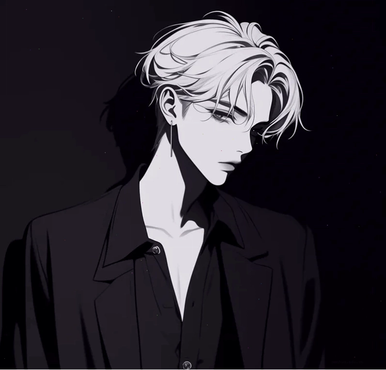 Hình nền anime nam ngầu với tông màu trầm ấm
