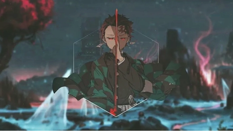 Hình nền anime nam với ánh mắt sắc lạnh và mái tóc bạch kim ấn tượng