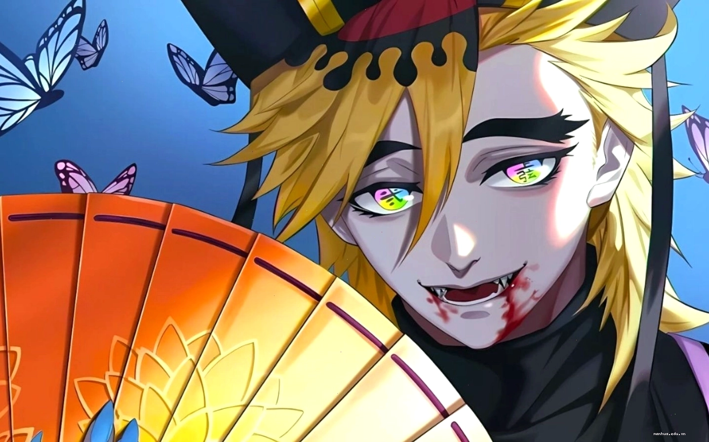 Hình nền anime ngầu với nhân vật nam thể hiện khí chất mạnh mẽ