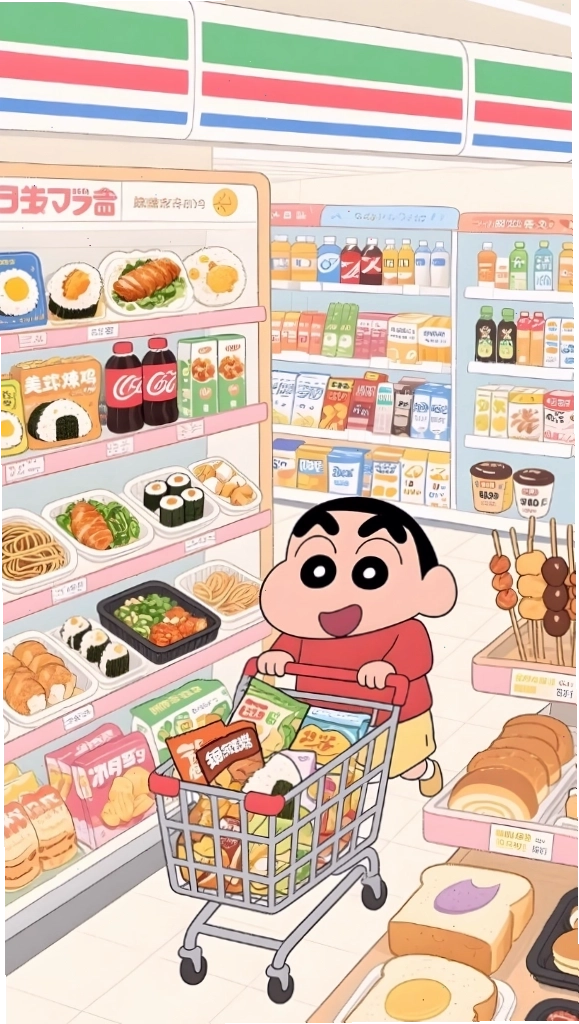 Hình nền cu Shin Chan siêu cute đang ăn kẹo