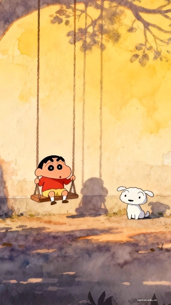 Hình nền cu Shin cute cho điện thoại với biểu cảm tinh nghịch