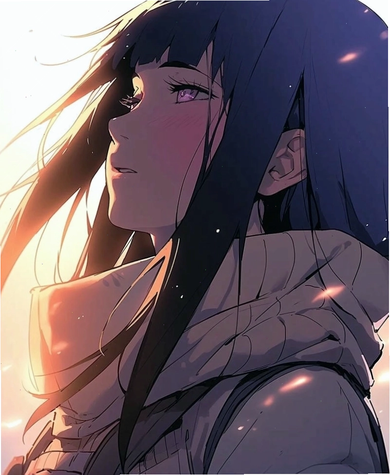 Hình nền Hinata Hyuga với nụ cười tỏa nắng