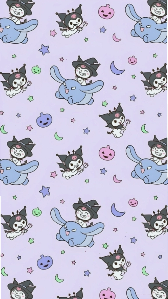 Hình nền Kuromi bên cạnh người bạn Baku thân thiết