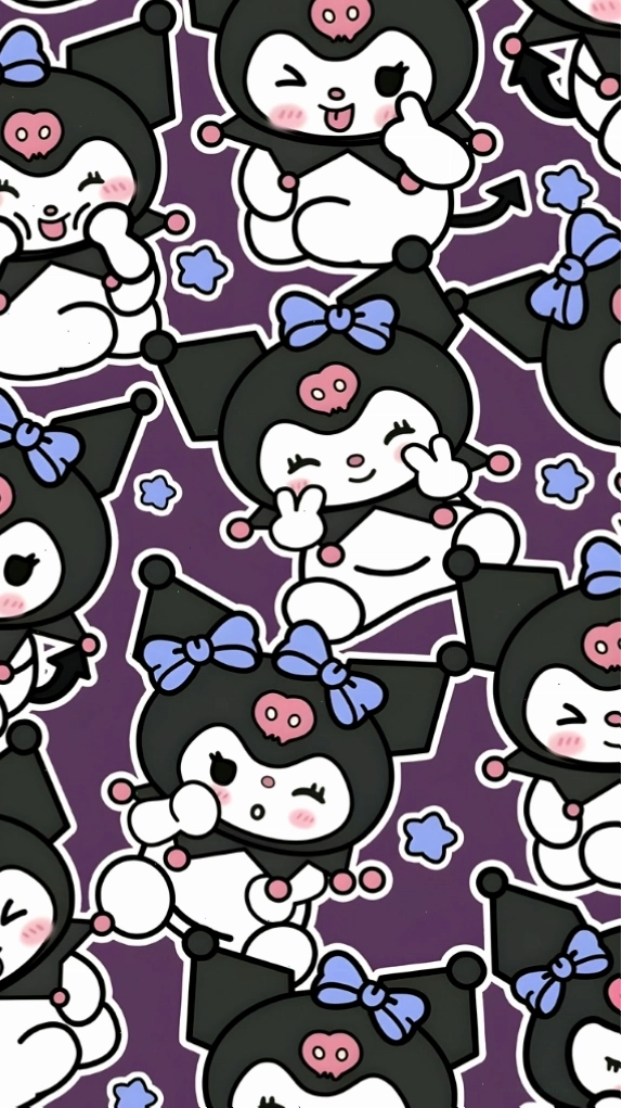 Hình nền Kuromi biểu cảm tinh nghịch