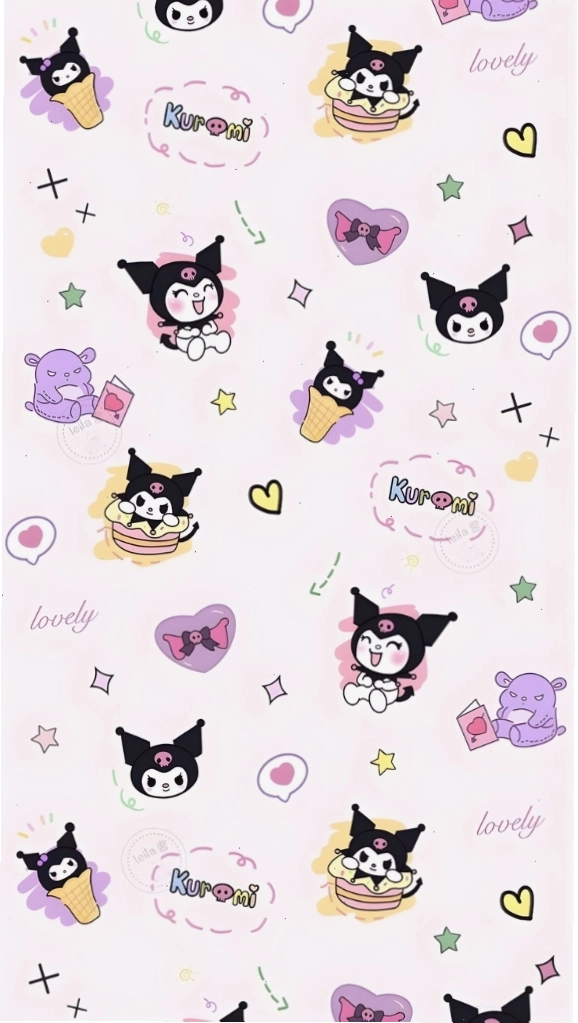 Hình nền Kuromi và Melody dễ thương