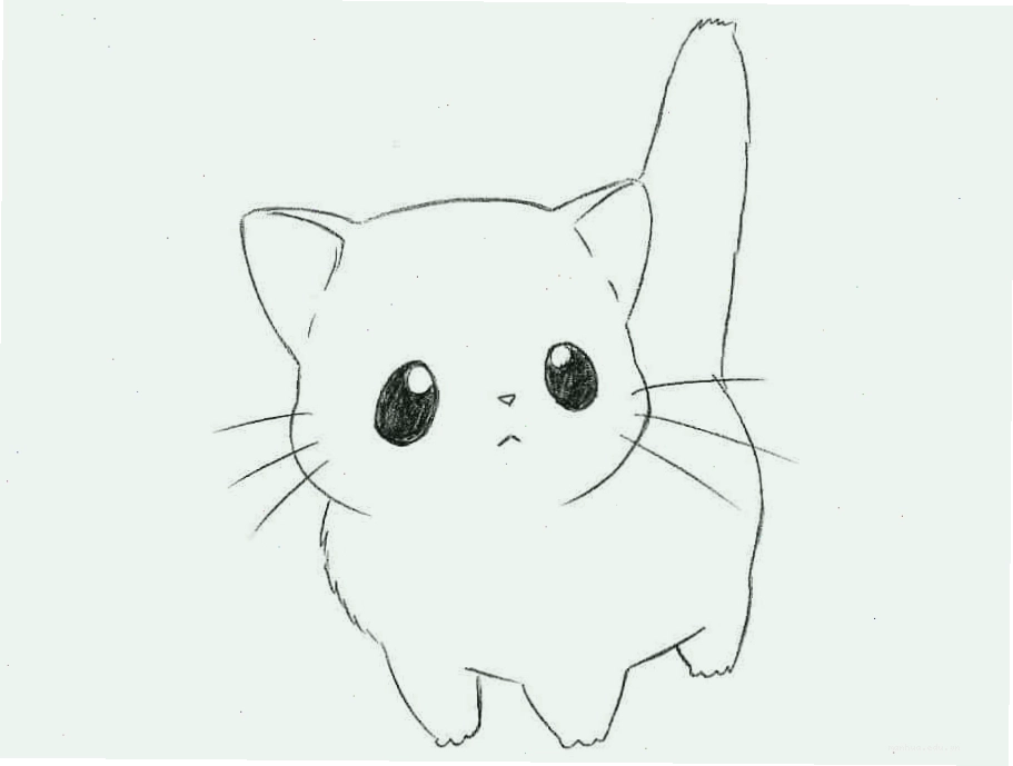 Hình nền mèo cute anime với màu sắc tươi sáng