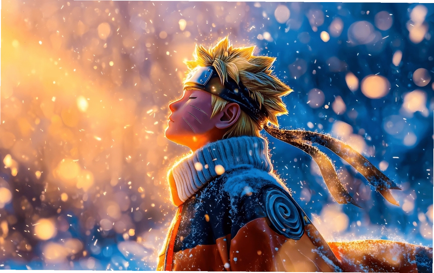 Hình nền Naruto Uzumaki trong gió thơ mộng