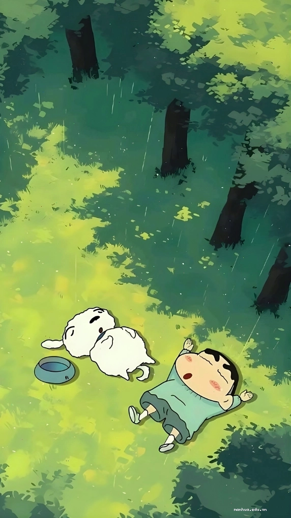 Hình nền Shin và chú chó Shiro