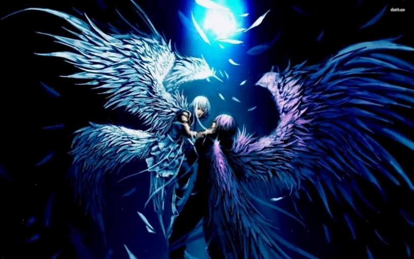 Hình thiên thần và ác quỷ Anime độc đáo thể hiện hai thái cực