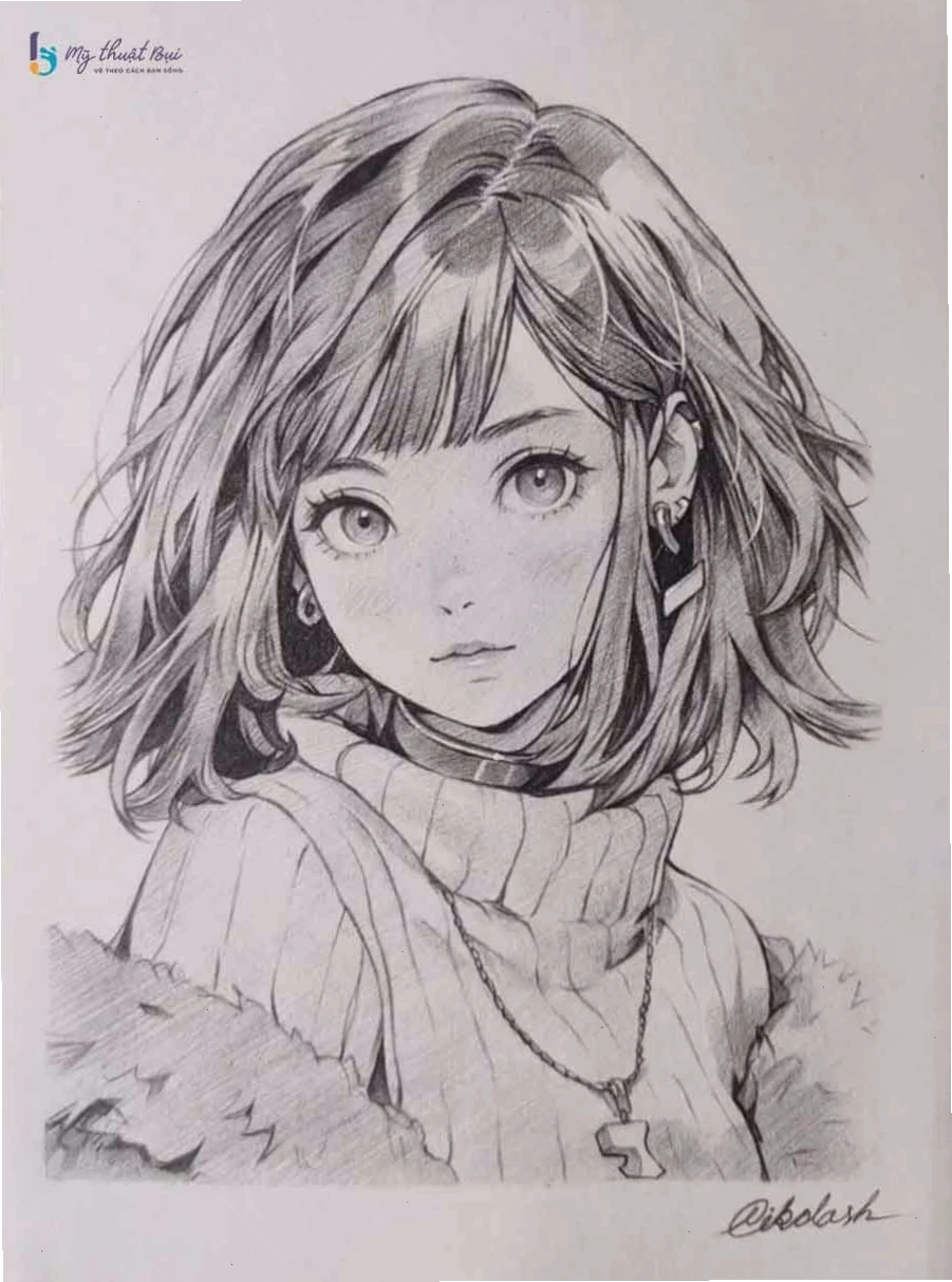 Hình vẽ anime đơn giản đẹp mắt