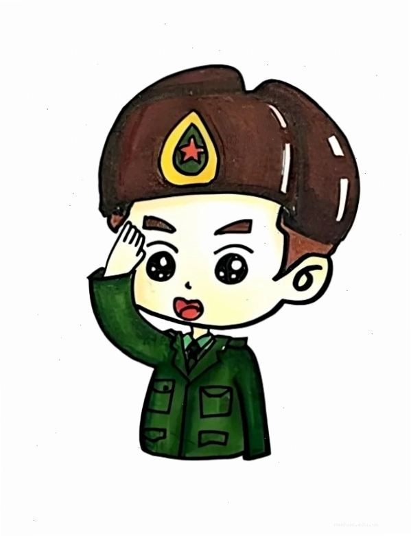 Hình vẽ bộ đội chibi