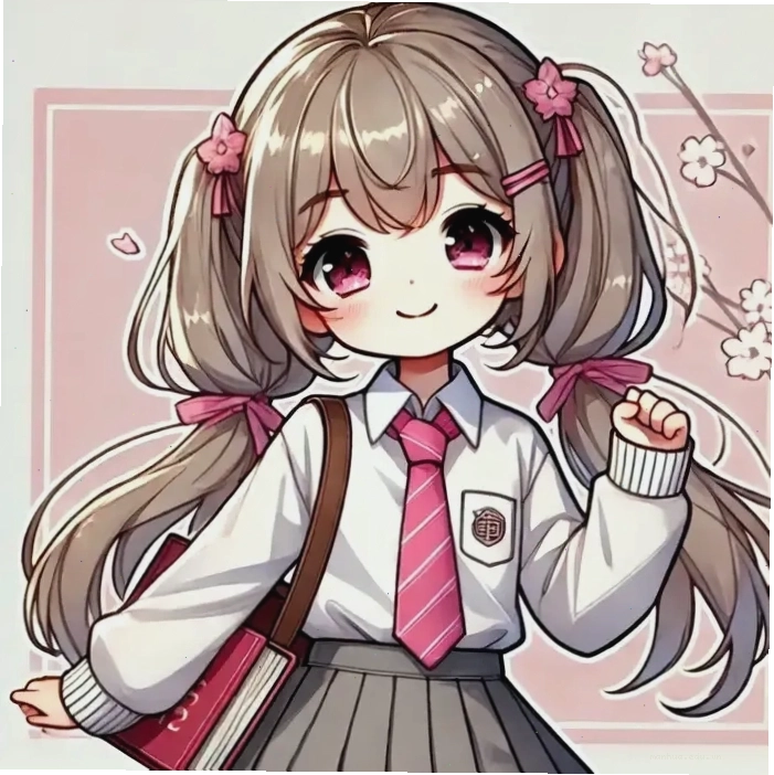 Hình vẽ chibi nữ sinh cấp 2 siêu dễ thương