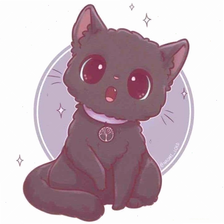 Hình vẽ mèo mini theo phong cách chibi siêu đáng yêu