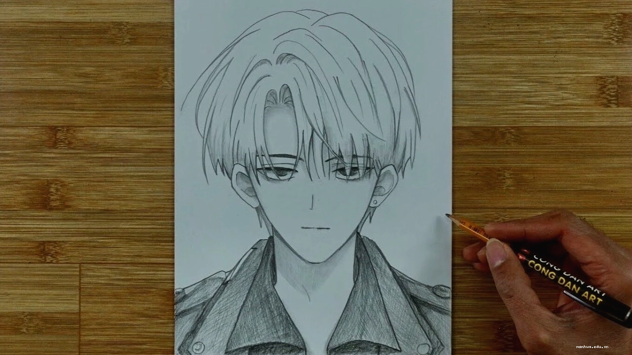 Hướng dẫn chi tiết cách vẽ mắt, mũi, miệng cho nhân vật anime nam
