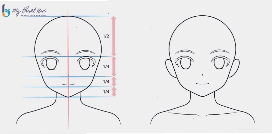 Hướng dẫn vẽ mắt và lông mày cho nhân vật anime chi tiết
