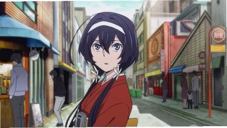 Izumi Kyouka tóc tím trong anime Bungou Stray Dogs