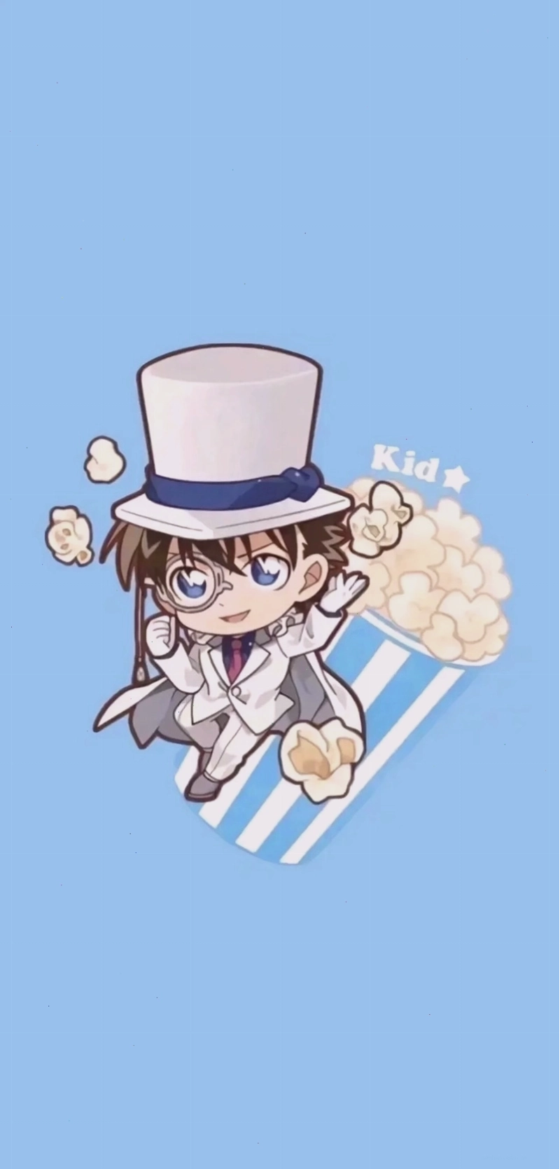 Kaito Kid chibi với biểu cảm hài hước