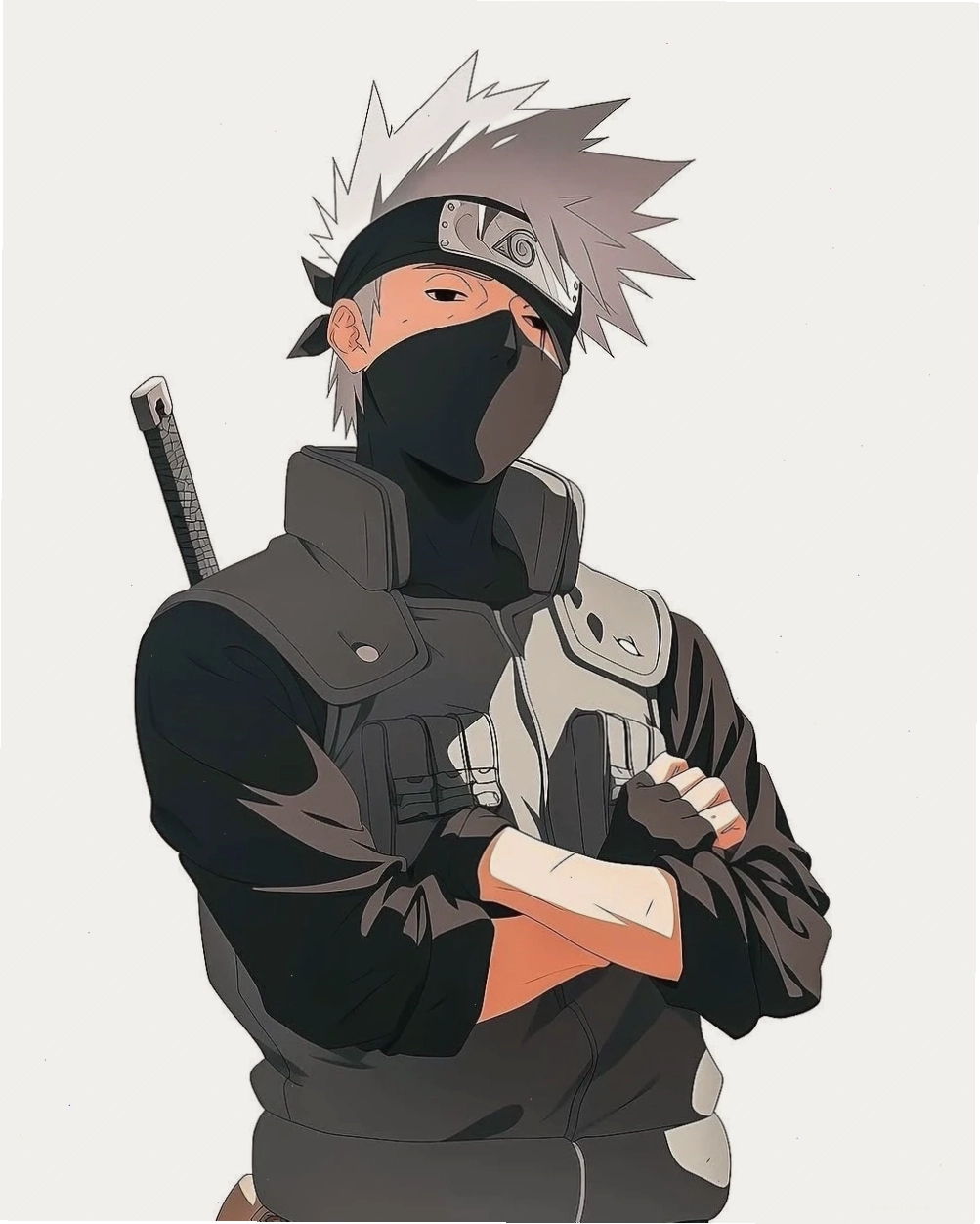 Kakashi hồi nhỏ với vẻ mặt nghiêm túc