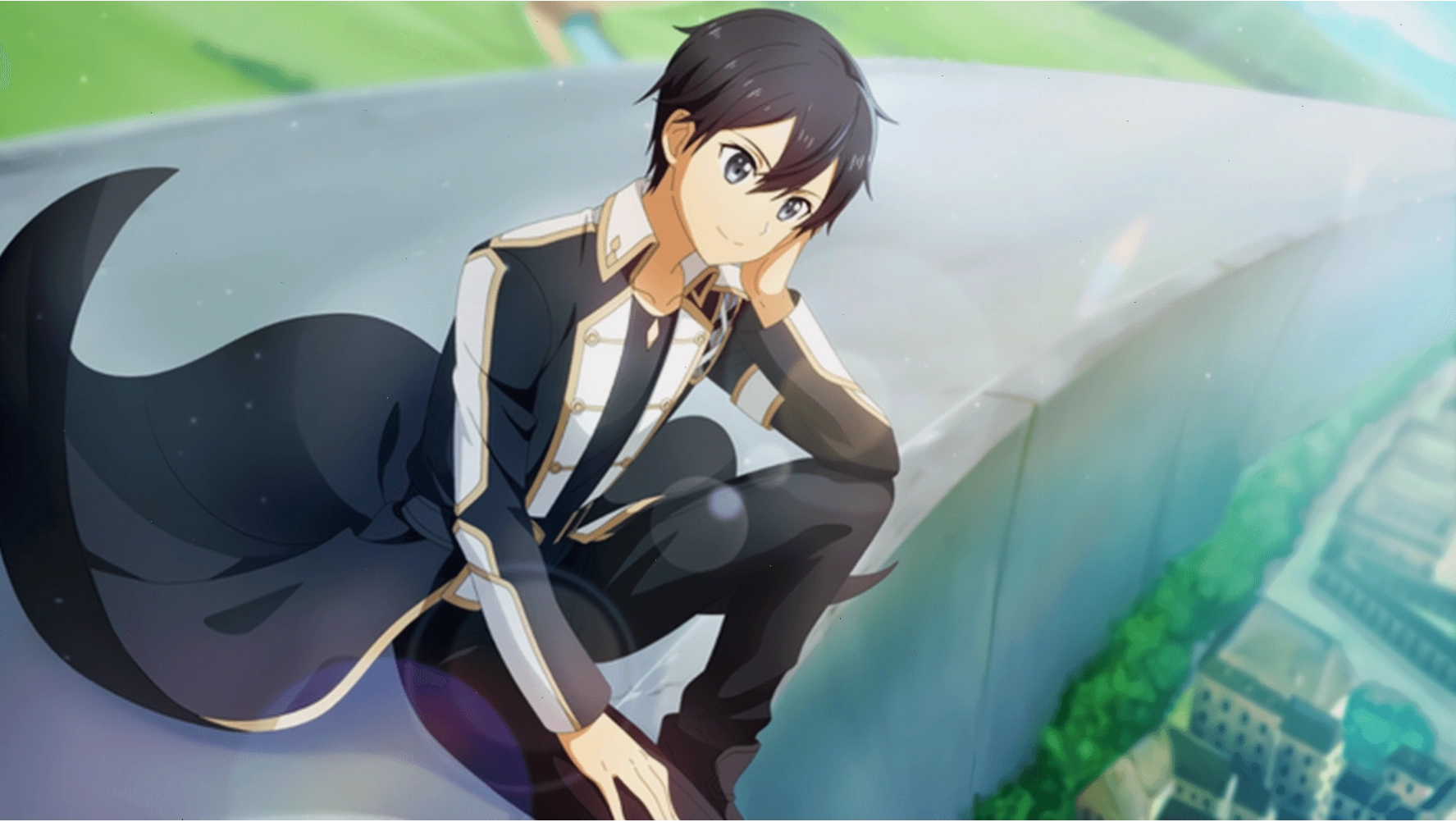 Kirito và Asuna cùng nhau cười đùa