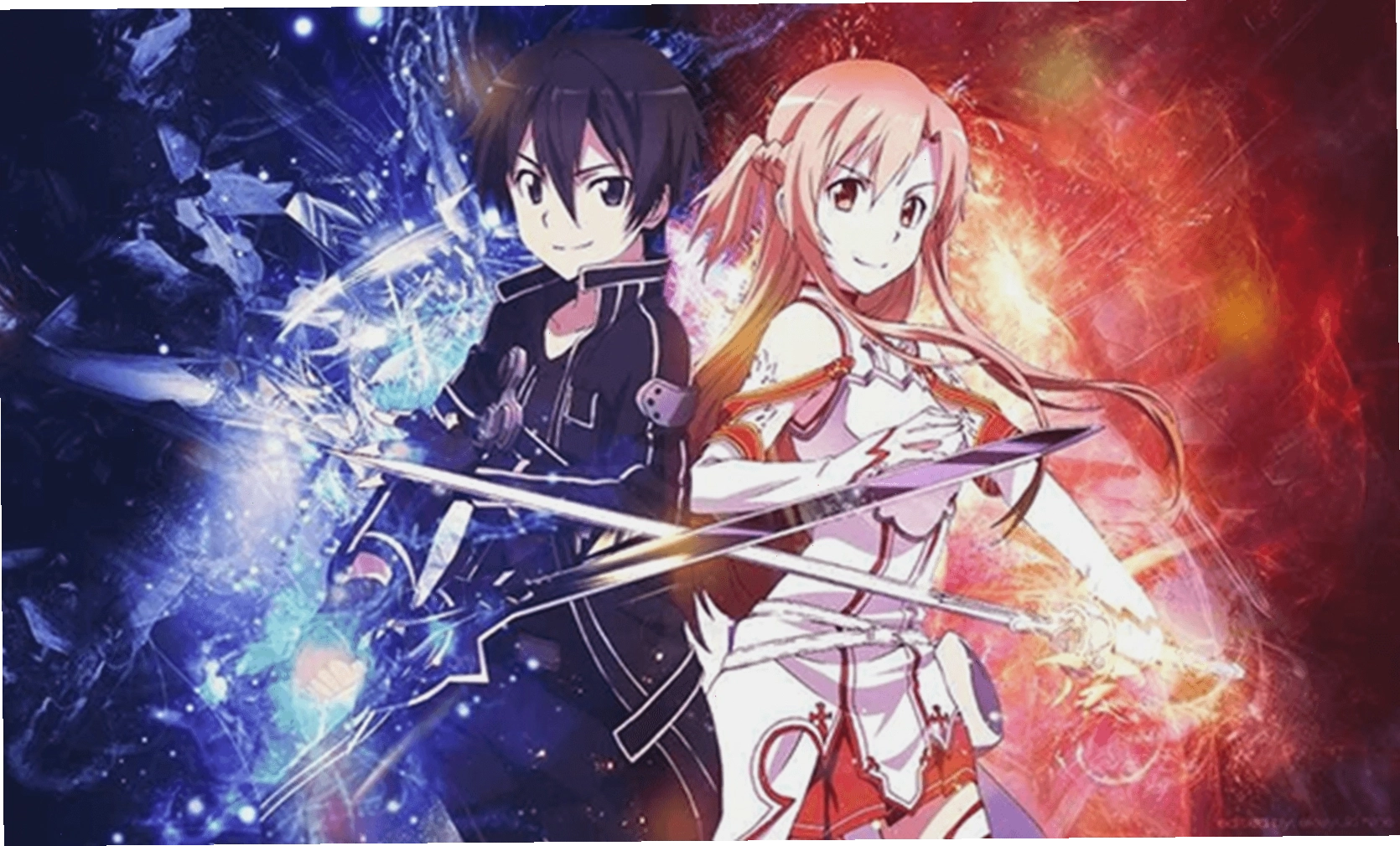 Kirito và Asuna trong một khung cảnh yên bình