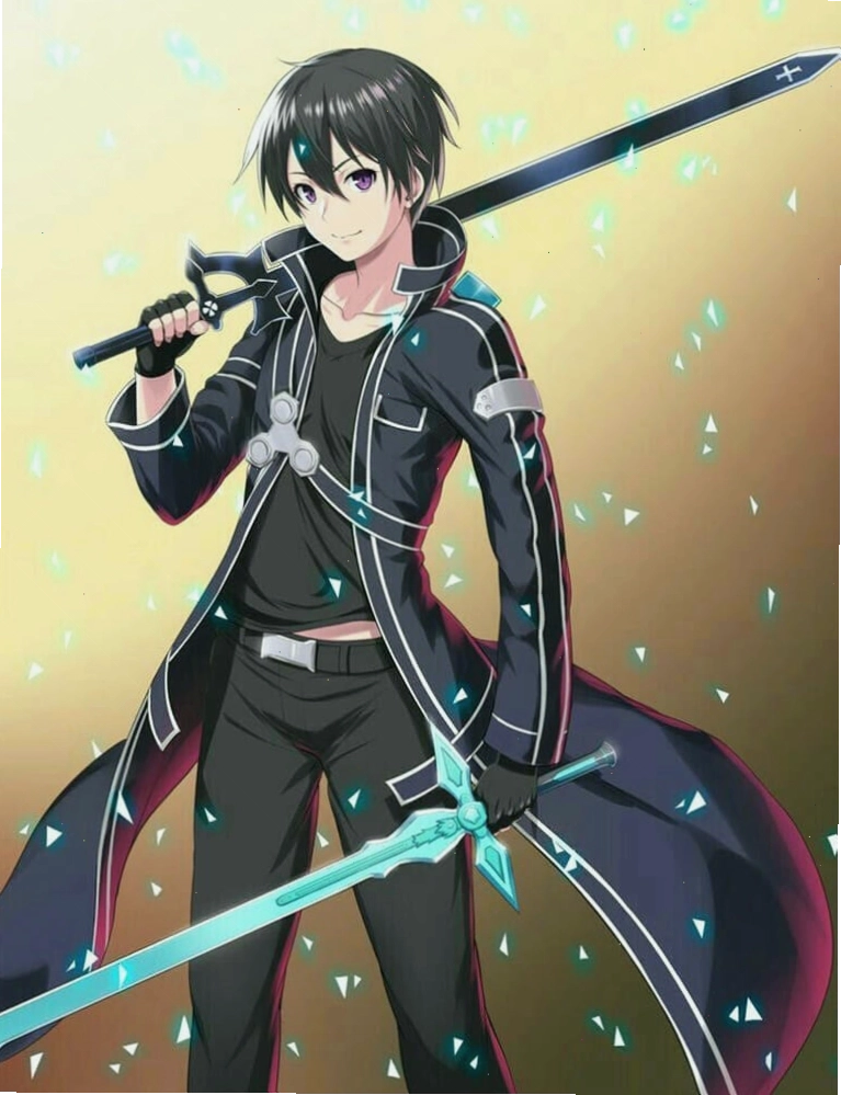 Kirito với biểu cảm nghiêm túc
