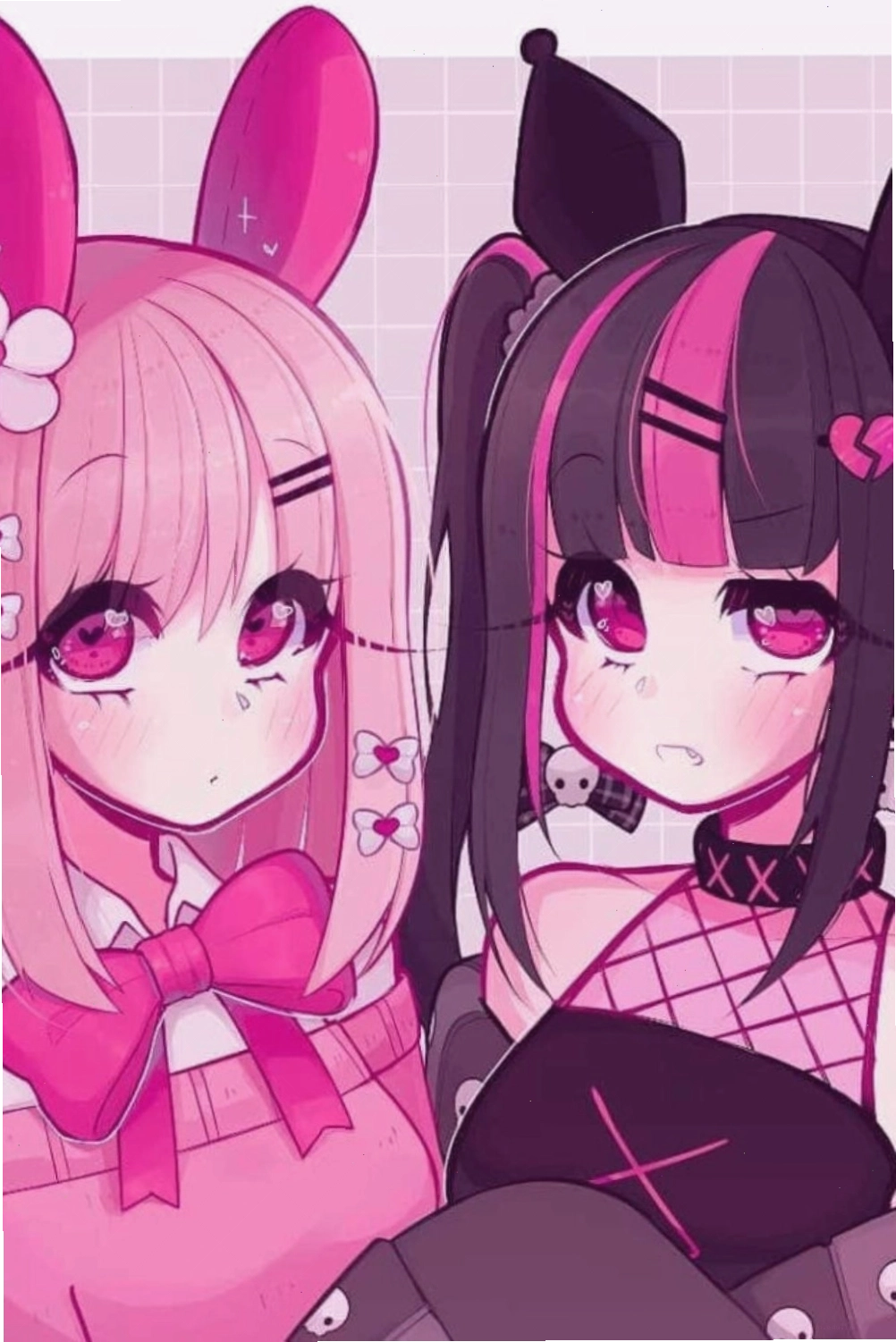 Kuromi PFP kết hợp cùng Hello Kitty