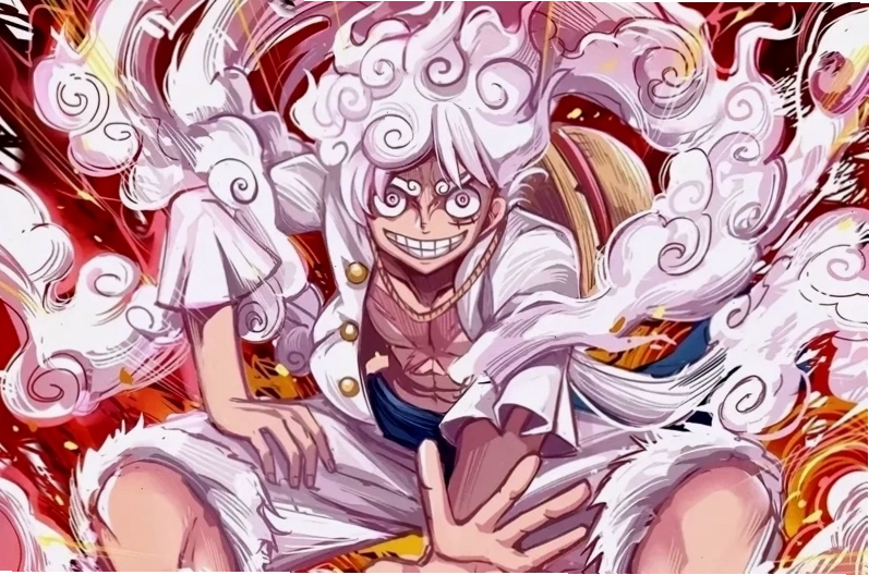Luffy Gear 5 cùng các đồng đội trong một khung hình