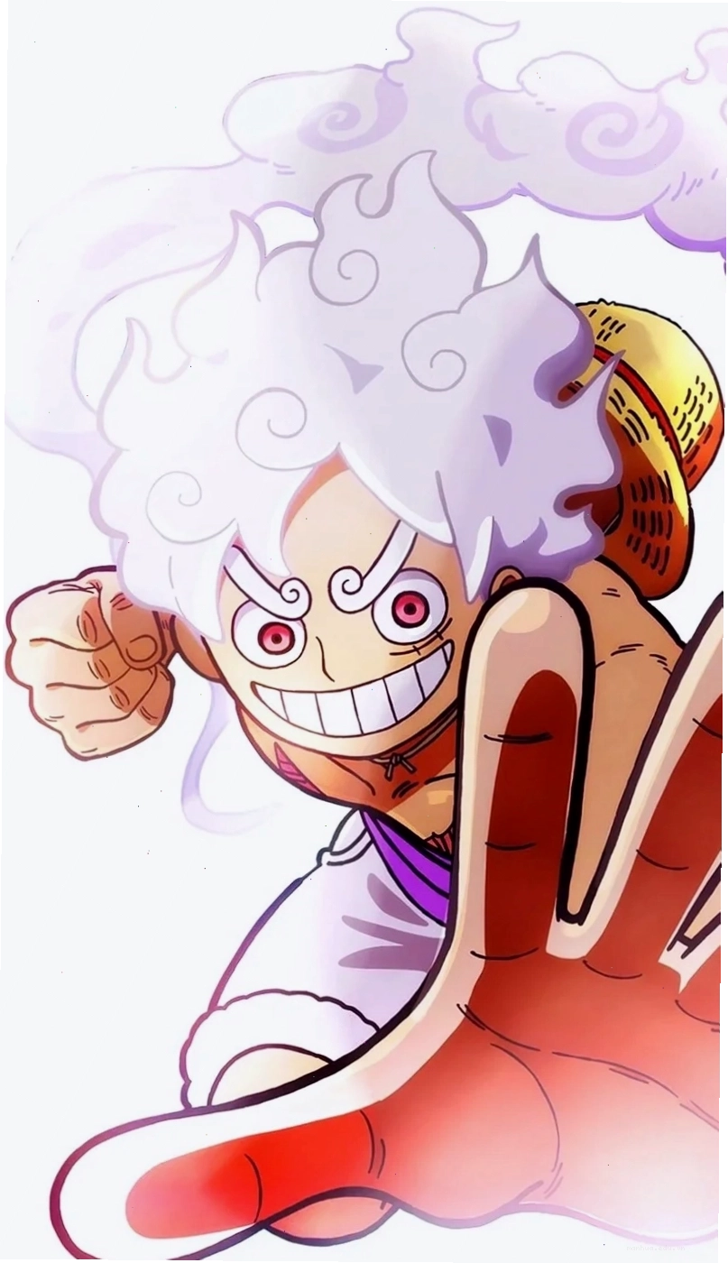 Luffy Gear 5 đang cười sảng khoái sau khi giành chiến thắng