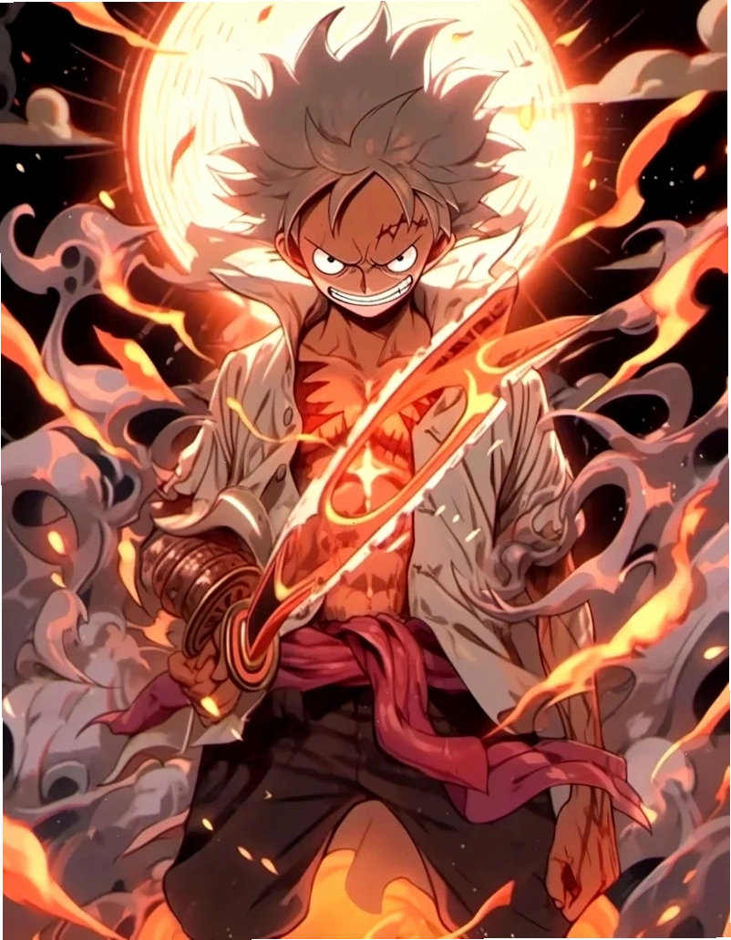 Luffy Gear 5 với phong thái tự tin, sẵn sàng chiến đấu