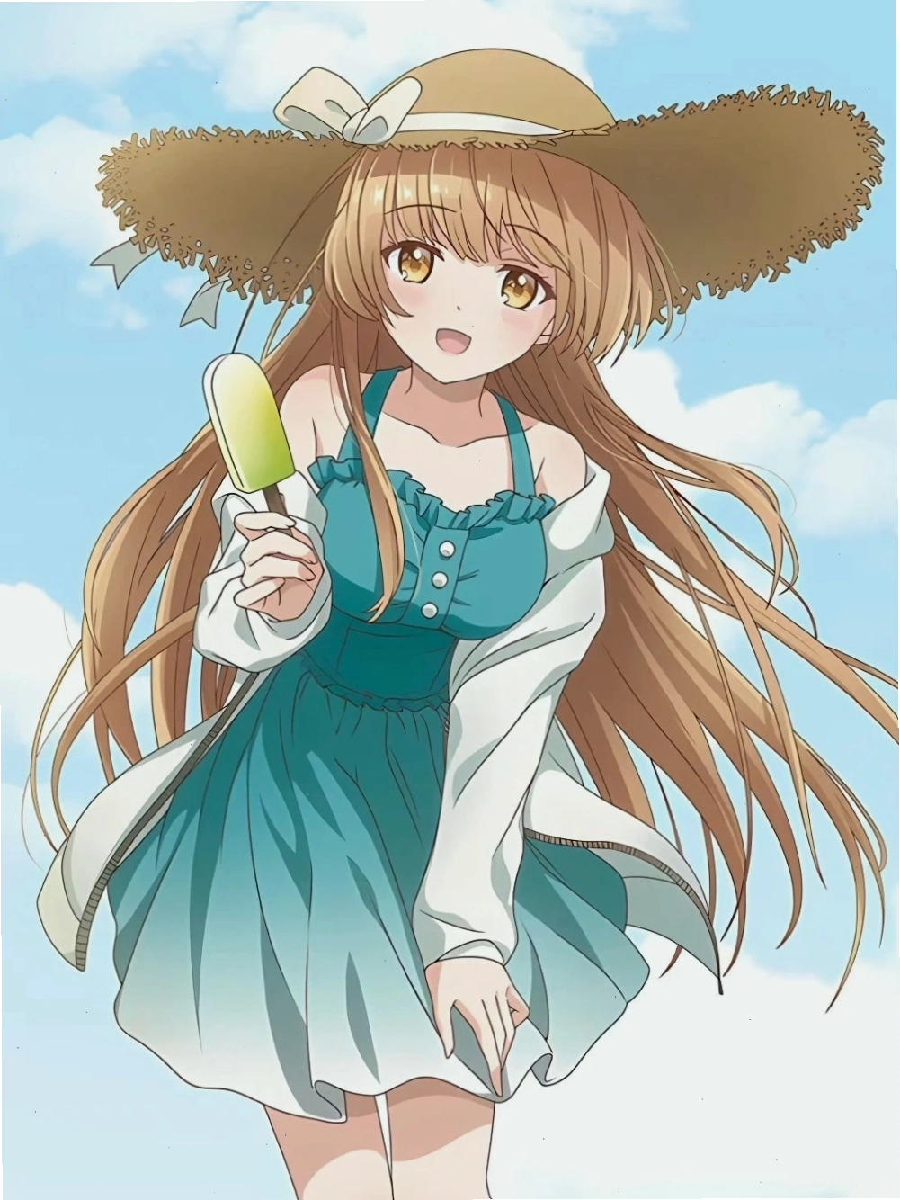 Mahiru Shiina chibi trong khung cảnh lãng mạn