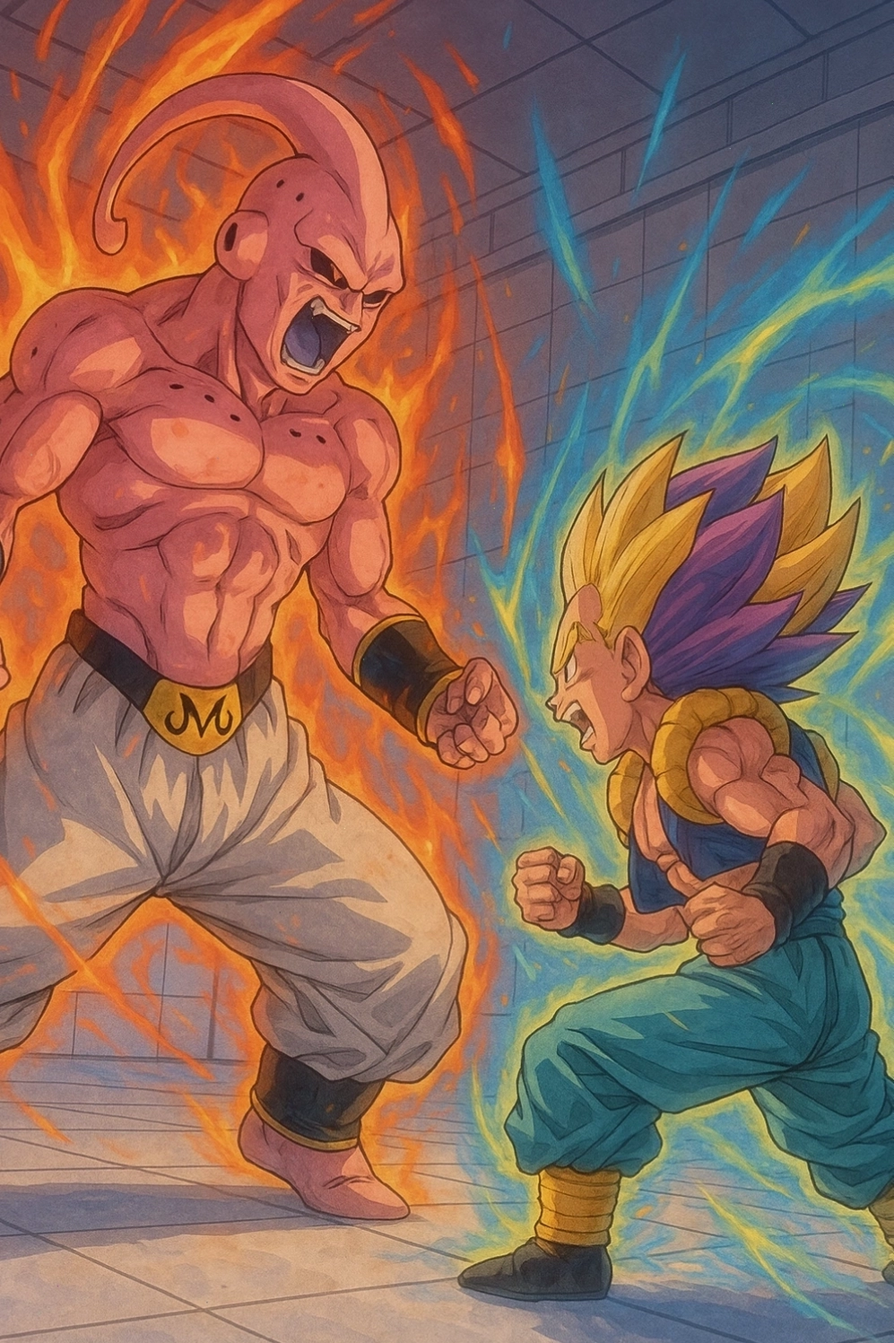 Majin Buu Gohan với vẻ ngoài mạnh mẽ và uy lực