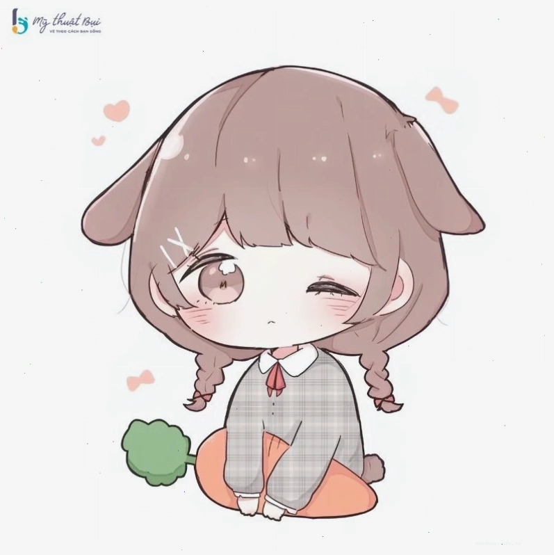Mẫu vẽ chibi nữ đơn giản dễ thực hiện