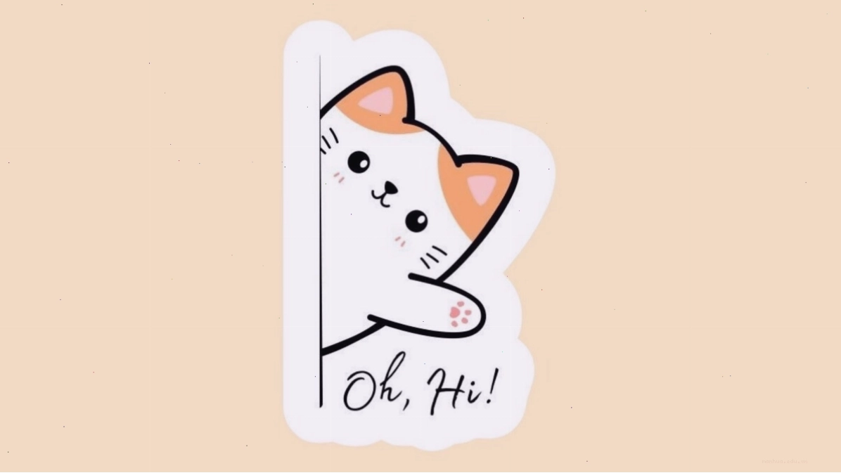 Mèo anime ngồi trên cành cây