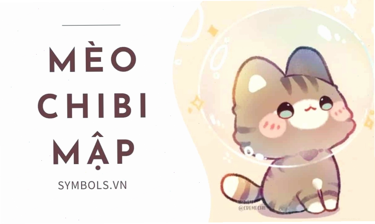 Mèo chibi dễ thương trên hình nền