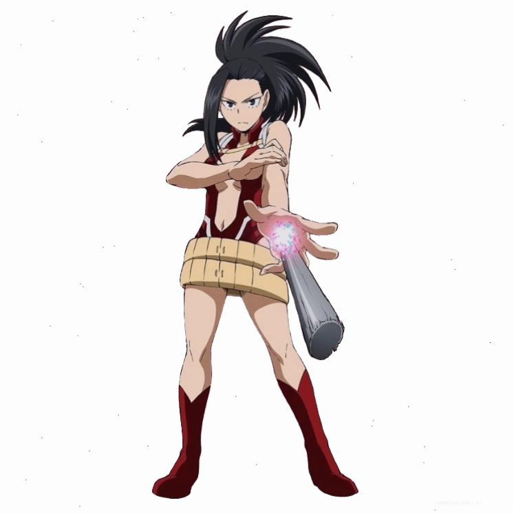 Momo Yaoyorozu trong trang phục anh hùng