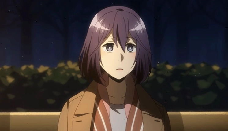 Moriko Morioka tóc tím trong anime Recovery of an MMO Junkie
