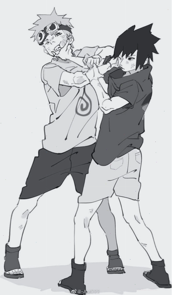 Naruto và Sasuke trong một khoảnh khắc bình yên hiếm hoi