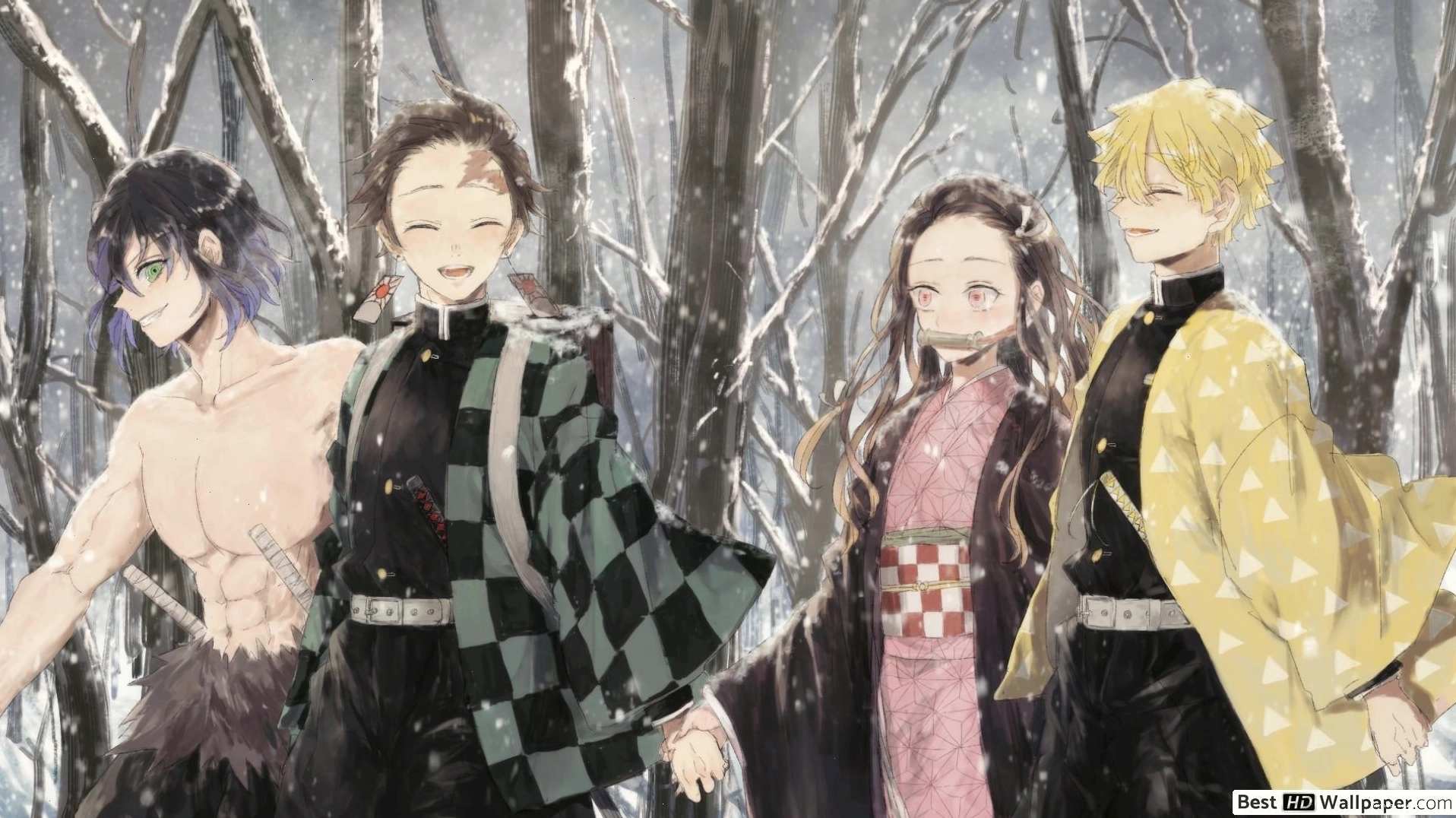 Nezuko, Zenitsu và các nhân vật khác trong Demon Slayer