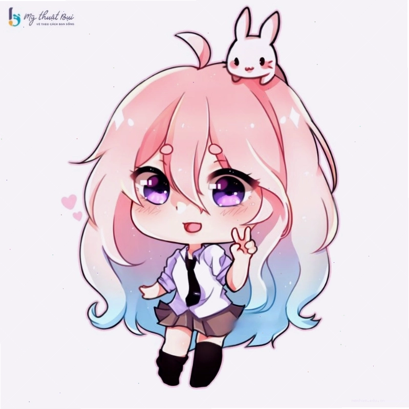 Nhân vật anime chibi hóa thân thành nàng công chúa