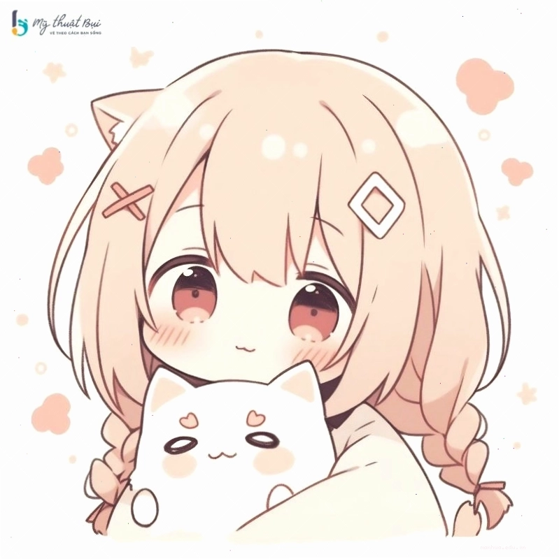 Nhân vật anime chibi với đôi cánh thiên thần