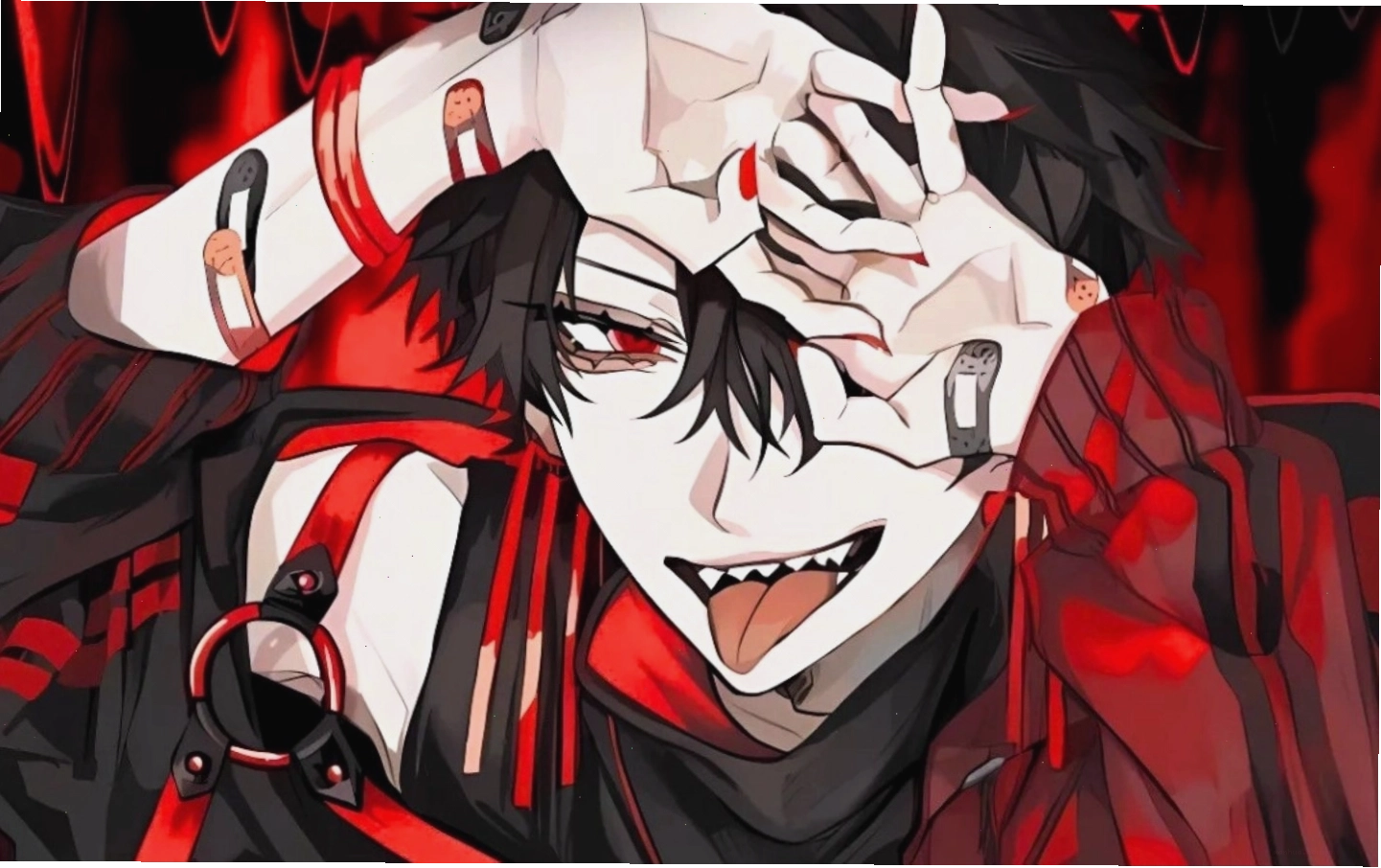 Nhân vật anime lạnh lùng với ánh mắt sắc bén làm hình nền máy tính