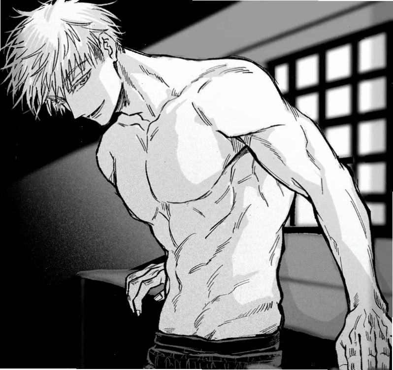 Nhân vật anime nam với vết sẹo trên mặt
