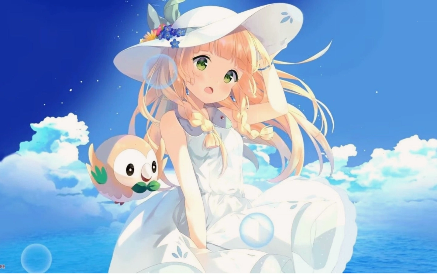 Nhân vật anime nữ đáng yêu cute làm hình nền máy tính