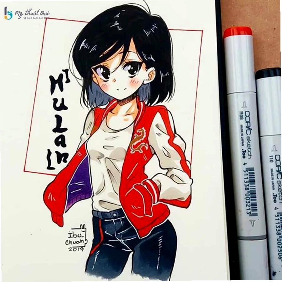 Nhân vật anime nữ với biểu cảm ngạc nhiên