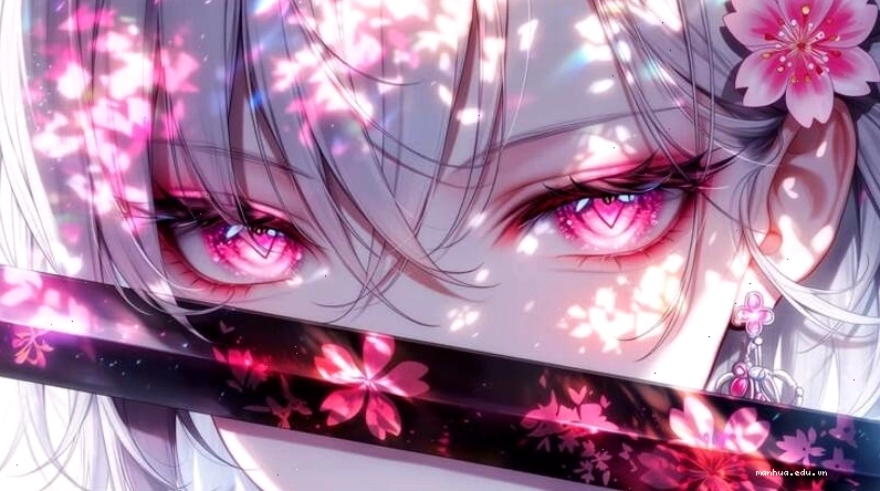 Nhân vật anime nữ với phụ kiện độc đáo