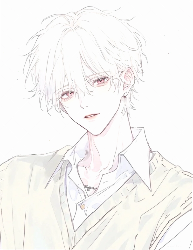Nhân vật anime tóc trắng với trang phục thời trang và thần thái cuốn hút