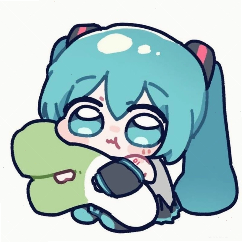 Nhân vật chibi đang cầm một bông hoa